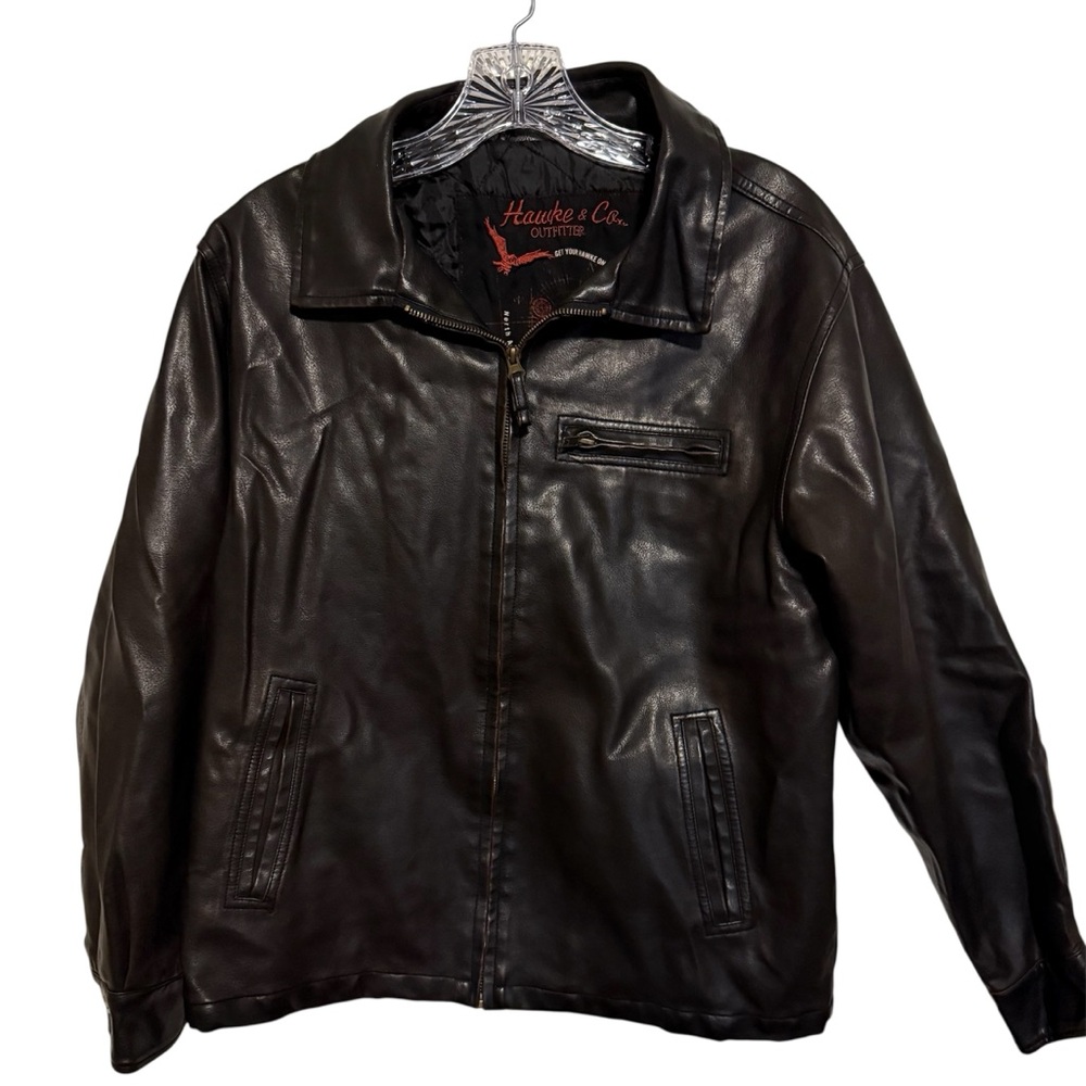 Hawke & Co Dark Leather Jacket for Women